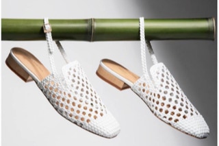 ballerine intrecciate in pelle